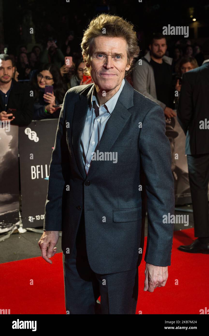 Willem Dafoe partecipa alla prima cinematografica britannica di 'The Lighthouse' a Odeon Luxe, Leicester Square, durante il Cult Gala del BFI London Film Festival del 63rd, il 05 ottobre 2019 a Londra, Inghilterra. (Foto di Wiktor Szymanowicz/NurPhoto) Foto Stock