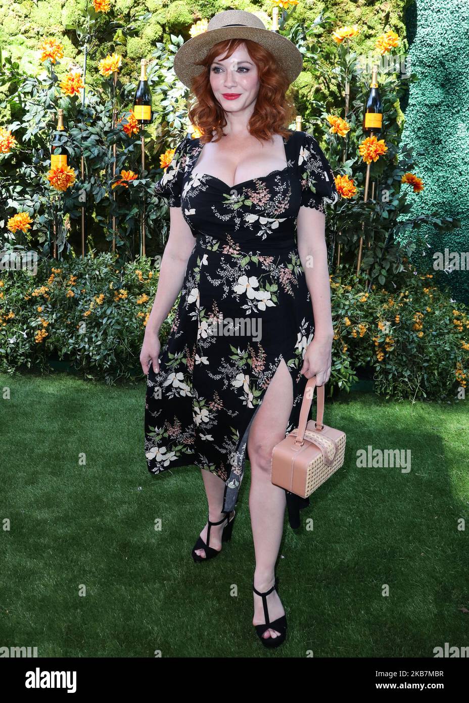 PACIFIC PALISADES, LOS ANGELES, CALIFORNIA, USA - 05 OTTOBRE: Christina Hendricks arriva al 10th° annuale Veuve Clicquot Polo Classic Los Angeles che si tiene a Will Rogers state Historic Park il 5 ottobre 2019 a Pacific Palisades, Los Angeles, California, Stati Uniti. (Foto di Xavier Collin/Image Press Agency/NurPhoto) Foto Stock