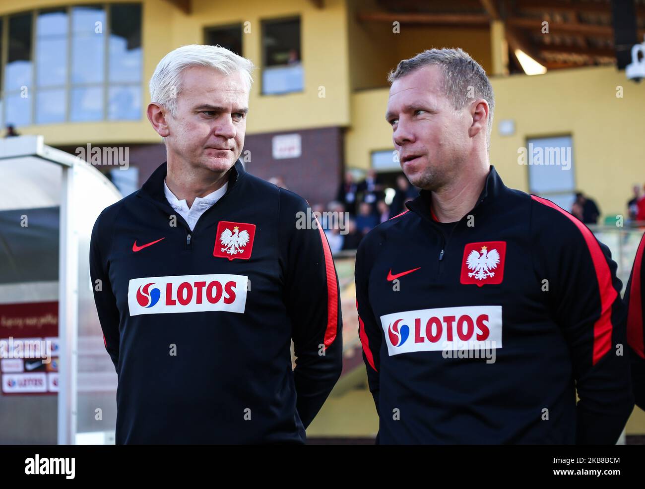 Jacek Magiera (POL) durante la partita di calcio della Elite League U21 tra Polonia U20 e Paesi Bassi U20 del 14 ottobre 2019 a Kalisz, Polonia. (Foto di Foto Olimpik/NurPhoto) Foto Stock