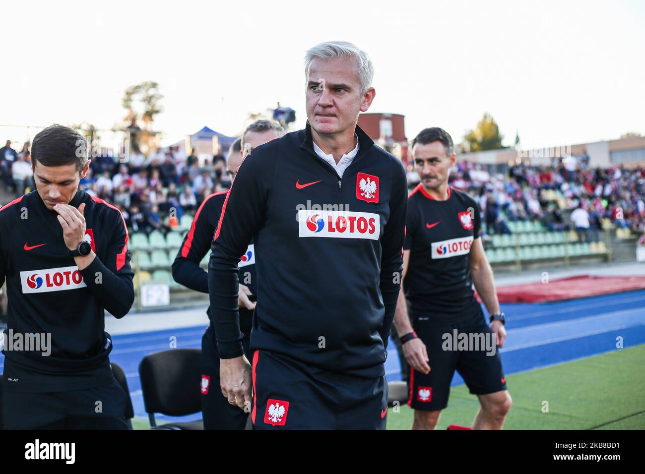 Jacek Magiera (POL) durante la partita di calcio della Elite League U21 tra Polonia U20 e Paesi Bassi U20 del 14 ottobre 2019 a Kalisz, Polonia. (Foto di Foto Olimpik/NurPhoto) Foto Stock