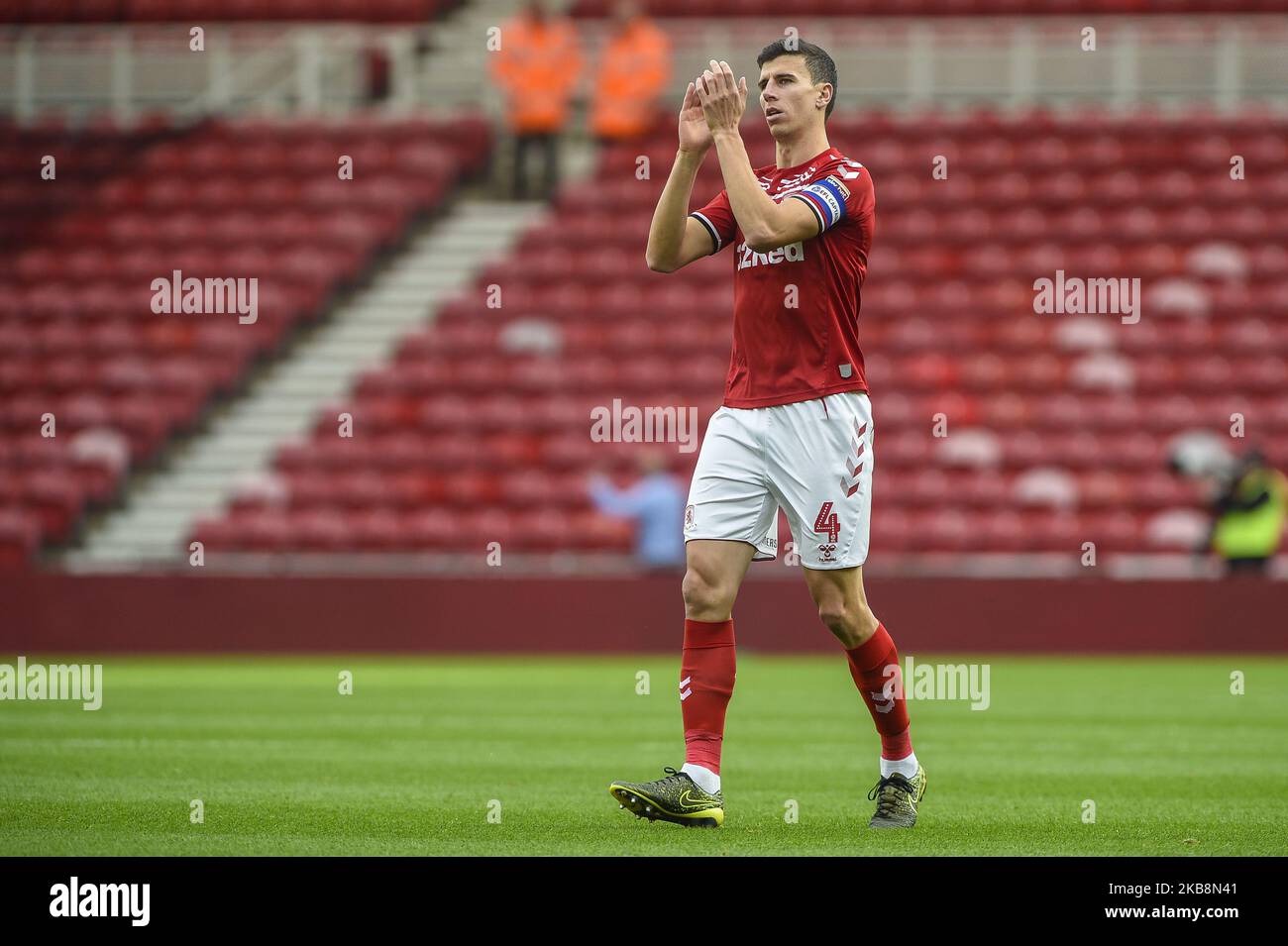 Daniel Ayala di Middlesbrough durante la partita del campionato Sky Bet tra Middlesbrough e West Bromwich Albion al Riverside Stadium di Middlesbrough sabato 19th ottobre 2019. (Foto di IAM Burn/MI News/NurPhoto) Foto Stock