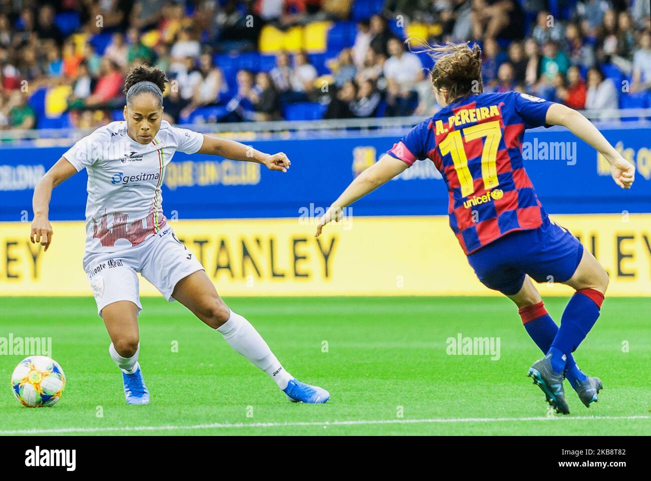 Jade Boho durante la partita tra FC Barcelona e EDF Logrono, corrispondente alla settimana 6 della Liga Iberdrola, disputata allo stadio Johan Cruyff, il 20th ottobre 2019, a Barcellona, Spagna. (Foto di Xavier Ballart/Urbanandsport /NurPhoto) Foto Stock