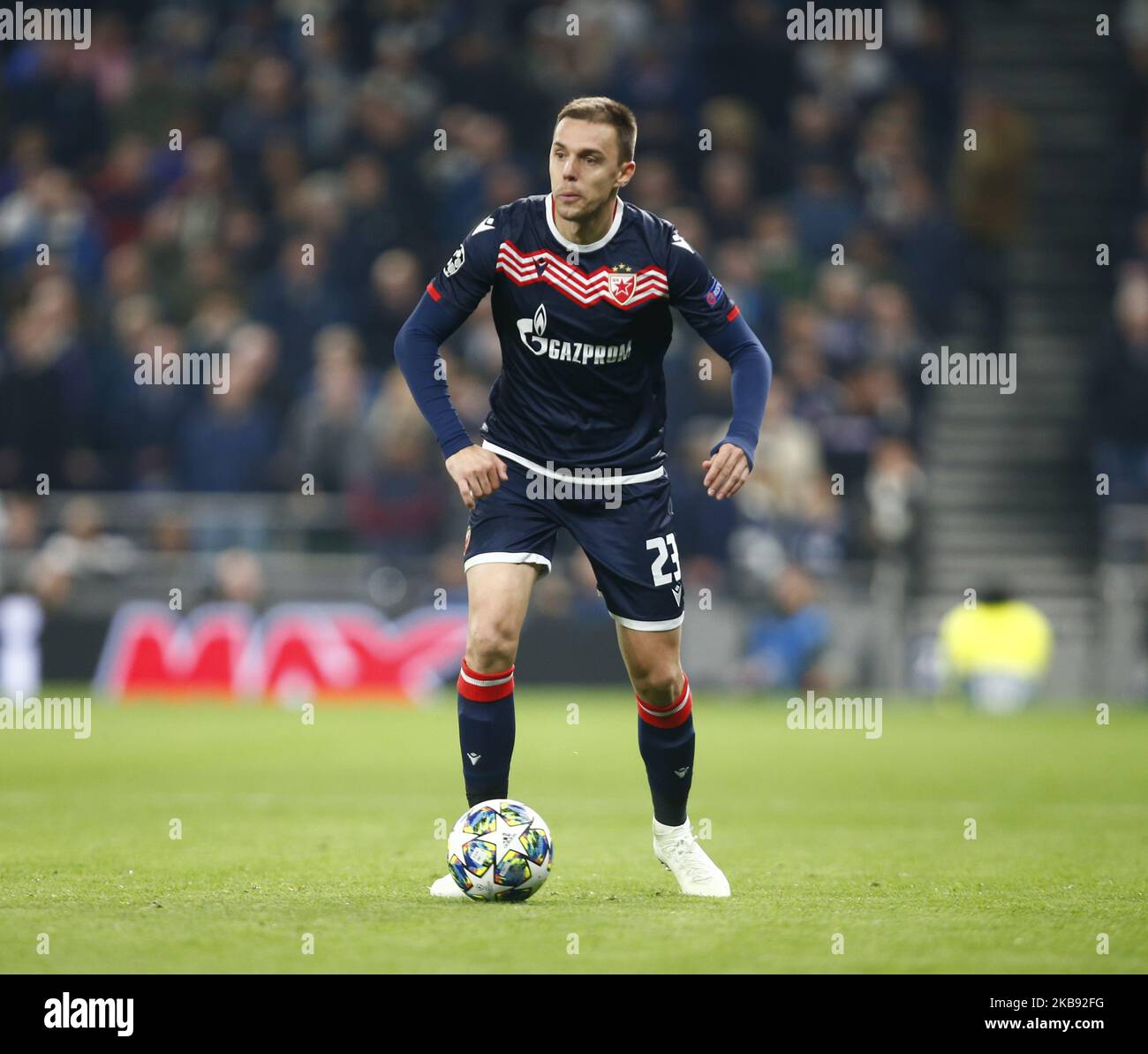 Milano Rodico di Red Star Belgrado durante la UAFA Champion League Gruppo B tra Tottenham Hotspur e FK Crvena zvezda (Red Star Belgrado ) allo Stadio Tottenham Hotspur , Londra, Regno Unito il 22 ottobre 2019 (Photo by Action Foto Sport/NurPhoto) Foto Stock