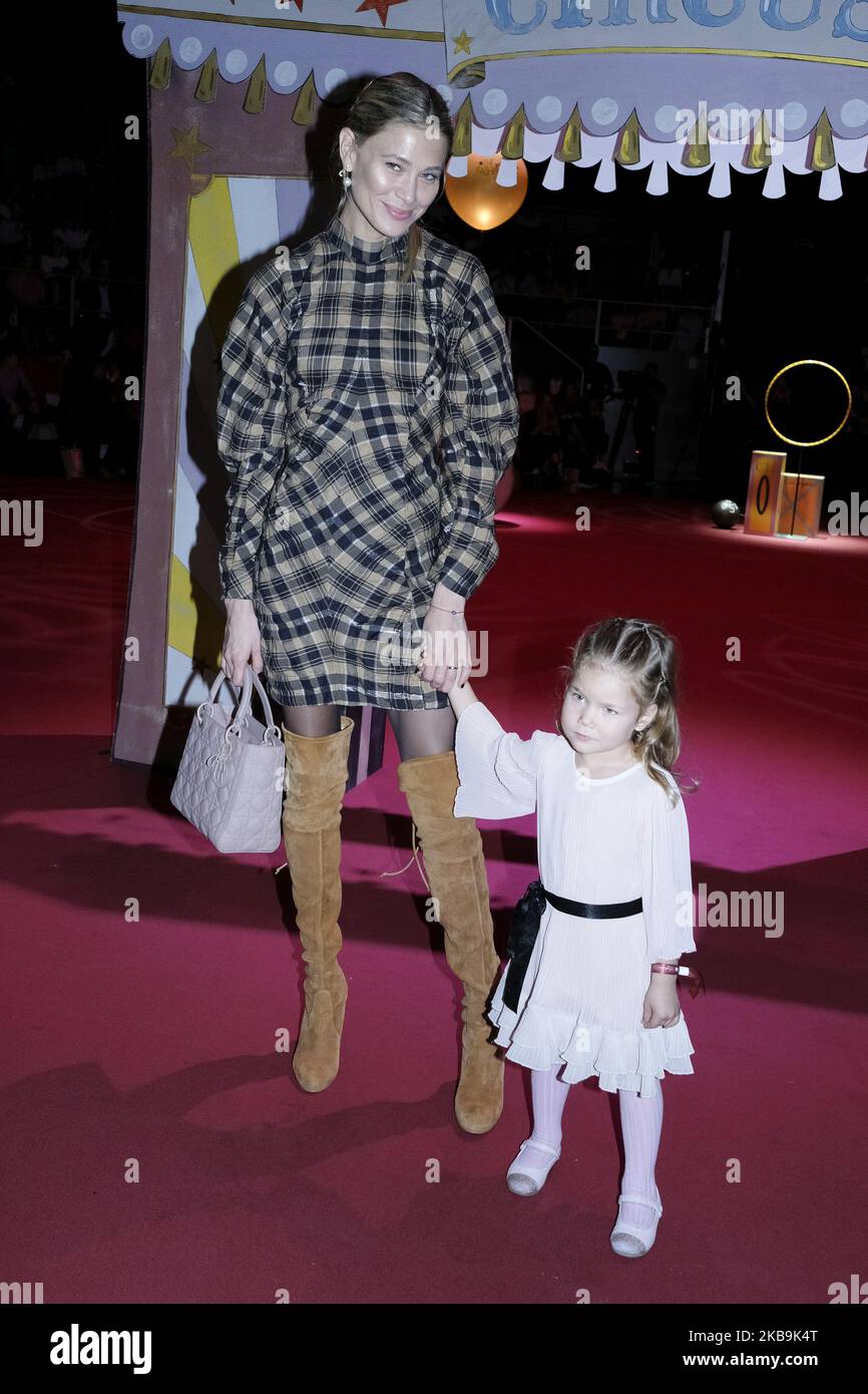 Carla Pereyra partecipa alla fotocall di CharHadas la Petite Fashion Week al Circus Price di Madrid. 30 ottobre 2019 Spagna (Foto di Oscar Gonzalez/NurPhoto) Foto Stock