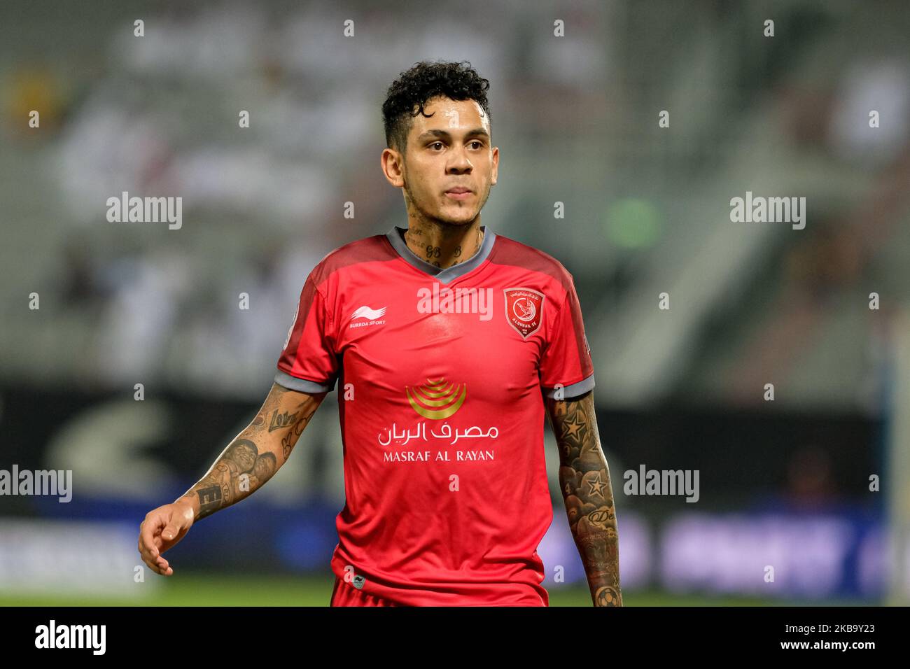 Edmilson Junior di al Duhail durante la partita della QNB Stars League contro al Sadd allo stadio Abdullah bin Khalifa di Doha, Qatar, il 3 novembre 2019. (Foto di Simon Holmes/NurPhoto) Foto Stock