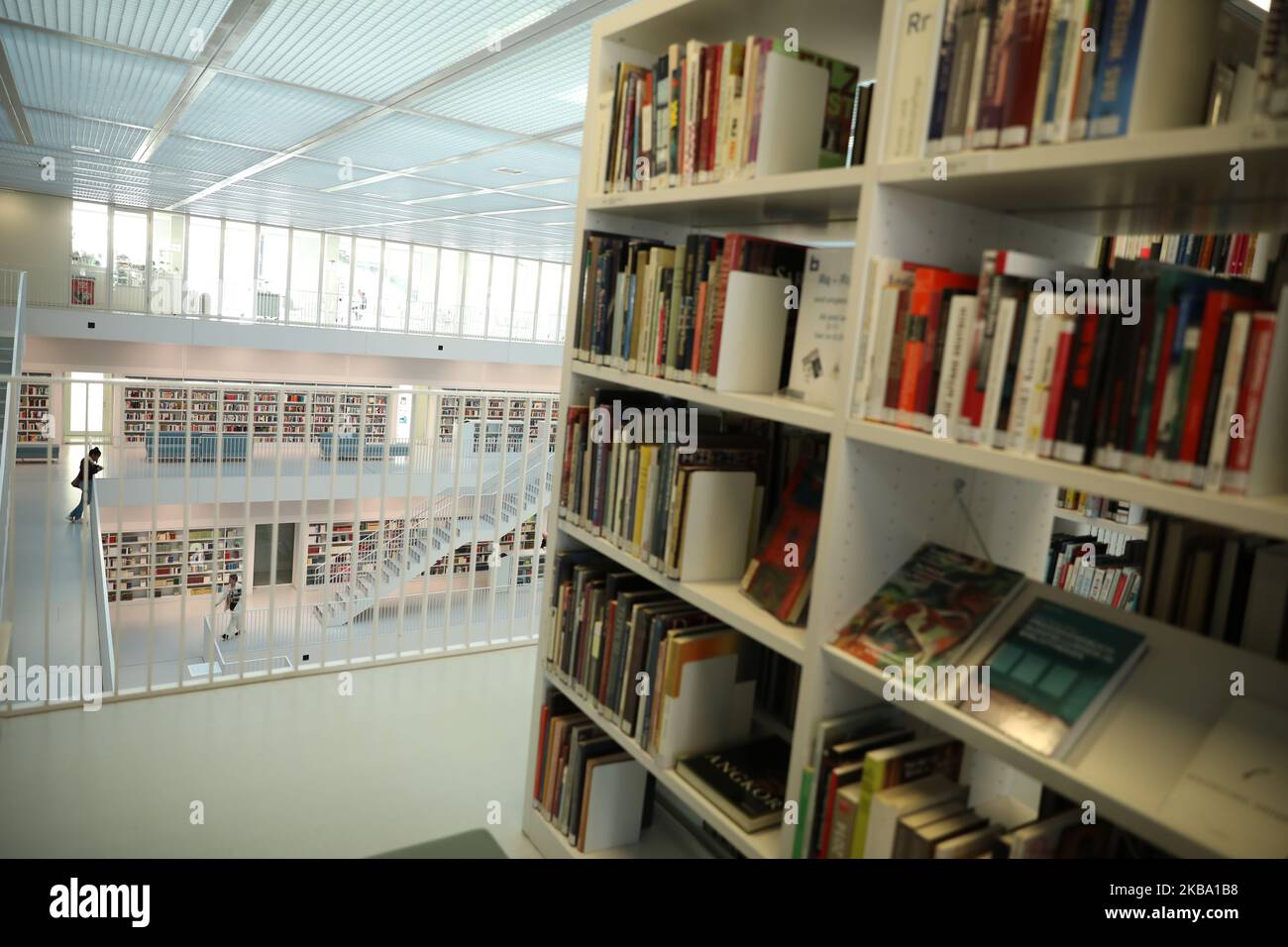 La biblioteca comunale di Stoccarda, Germania il 31 ottobre 2019 (Foto di Agron Beqiri/NurPhoto) Foto Stock