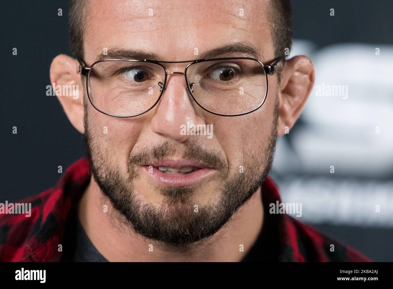 Borys Mankowski partecipa alla Media Day del KSW 51 a Varsavia, Polonia, il 4 novembre 2019. KSW 51 (combattimenti MMA) che si svolgerà a Zagabria, Croazia, il 9th novembre. (Foto di Foto Olimpik/NurPhoto) Foto Stock