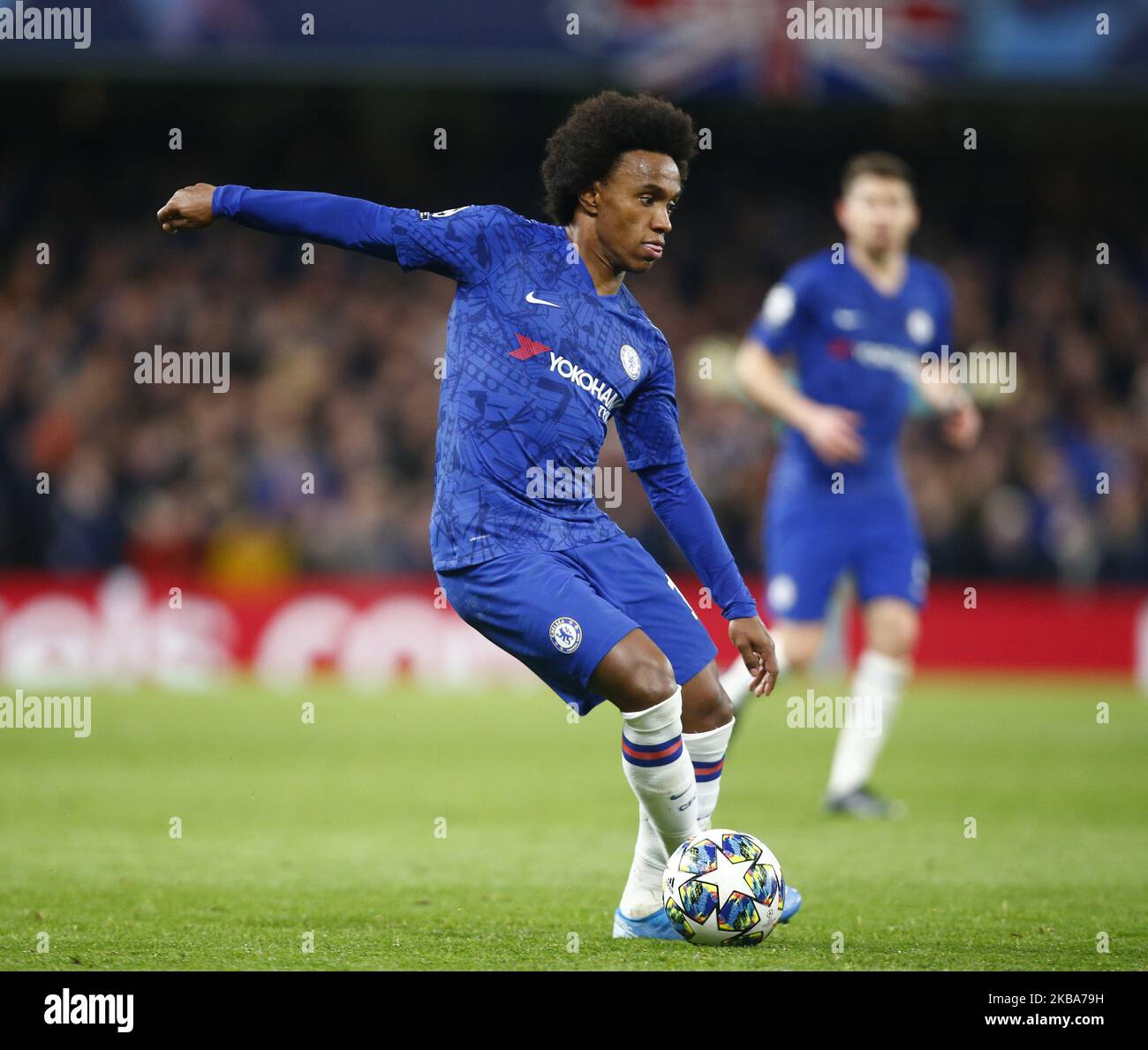 Chelsea's Willian durante Champion League Group H tra Chelsea e ALAX allo Stanford Bridge Stadium , Londra, Inghilterra il 05 novembre 2019 (Photo by Action Foto Sport/NurPhoto) Foto Stock