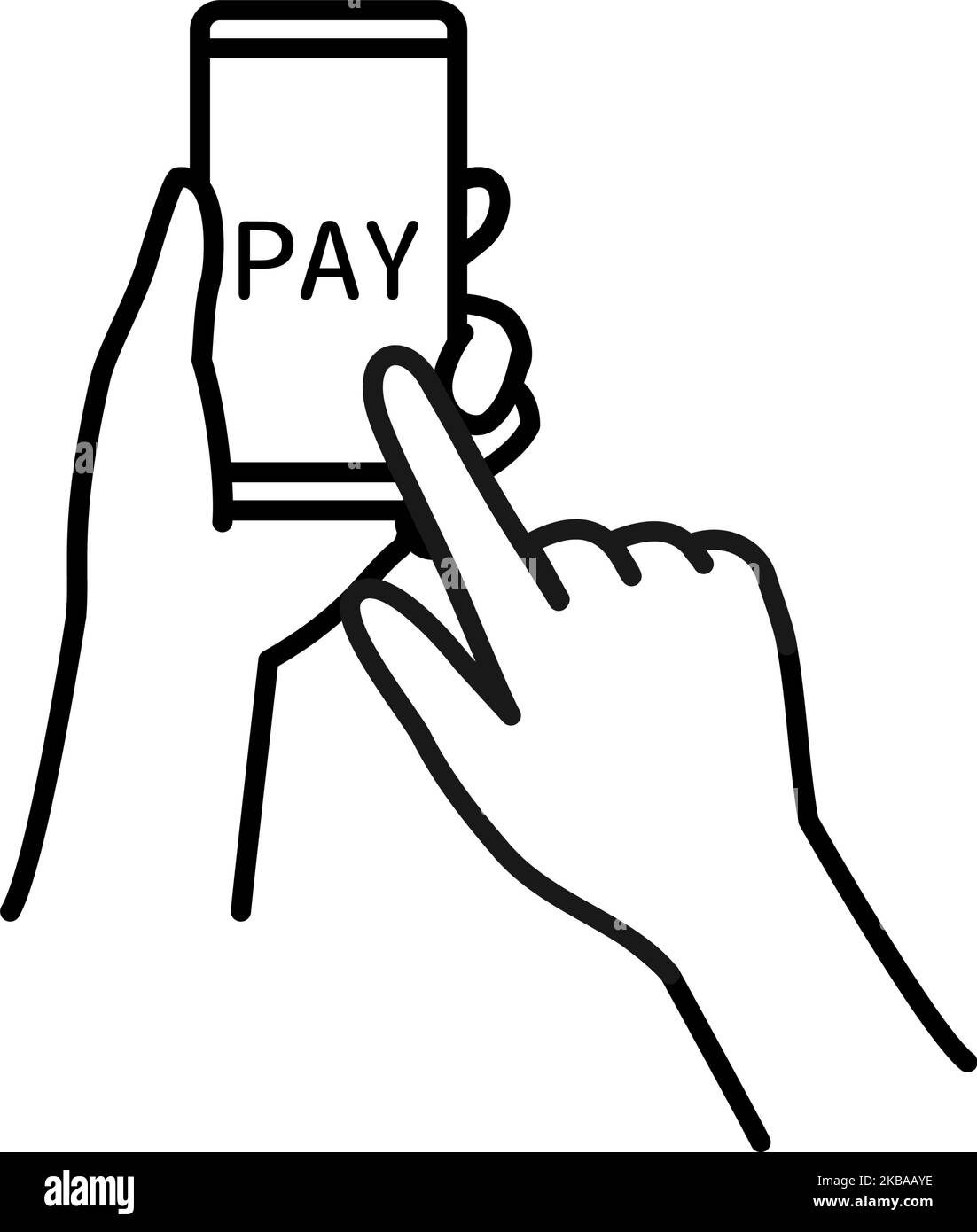 Senza contanti, pagamenti online, utilizzare e-money su smartphone Illustrazione Vettoriale