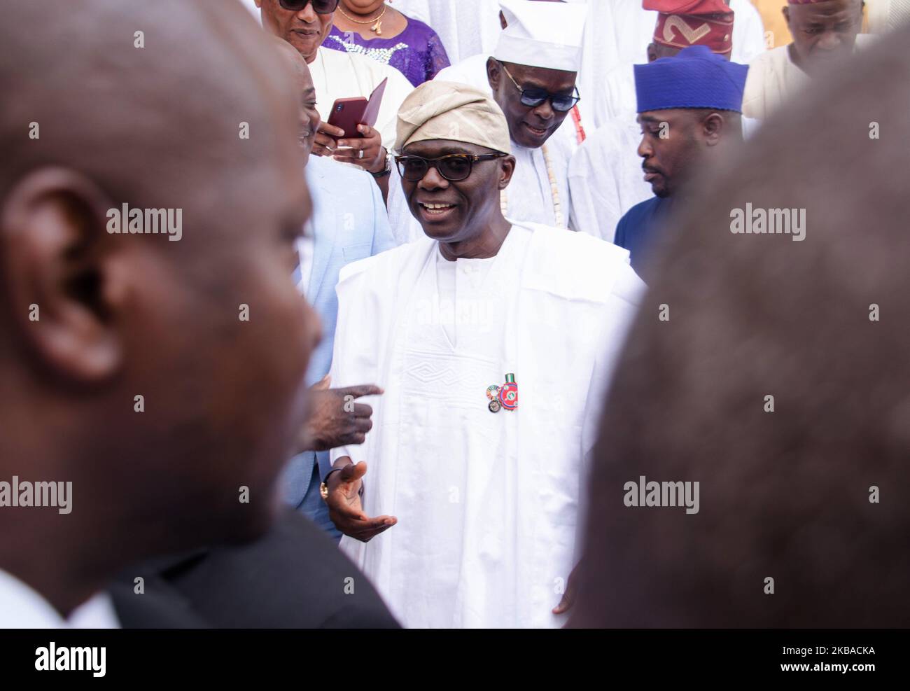Il governatore dello Stato di Lagos Babajide Sonwo-Olu, alla presentazione del bilancio 2020 a Lagos, Nigeria, novembre 8 2019. (Foto di Olukayode Jaiyeola/NurPhoto) Foto Stock
