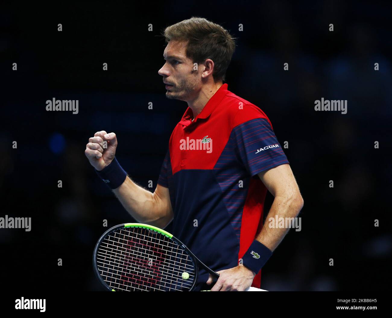 Nicolas Mahut (fra) in azione durante la partita finale del Campionato doppio Pierre-Hughes Herbert e Nicolas Mahut (fra) contro Raven Klaasen (RSA) e Michael Venus (NZL) International Tennis - Nitto ATP World Tour Finals Day 8 - martedì 17th novembre 2019 - O2:00 Arena - Londra (Photo by Action Foto Sport/NurPhoto) Foto Stock