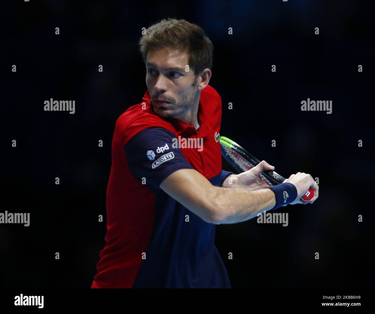 Nicolas Mahut (fra) in azione durante la partita finale del Campionato doppio Pierre-Hughes Herbert e Nicolas Mahut (fra) contro Raven Klaasen (RSA) e Michael Venus (NZL) International Tennis - Nitto ATP World Tour Finals Day 8 - martedì 17th novembre 2019 - O2:00 Arena - Londra (Photo by Action Foto Sport/NurPhoto) Foto Stock
