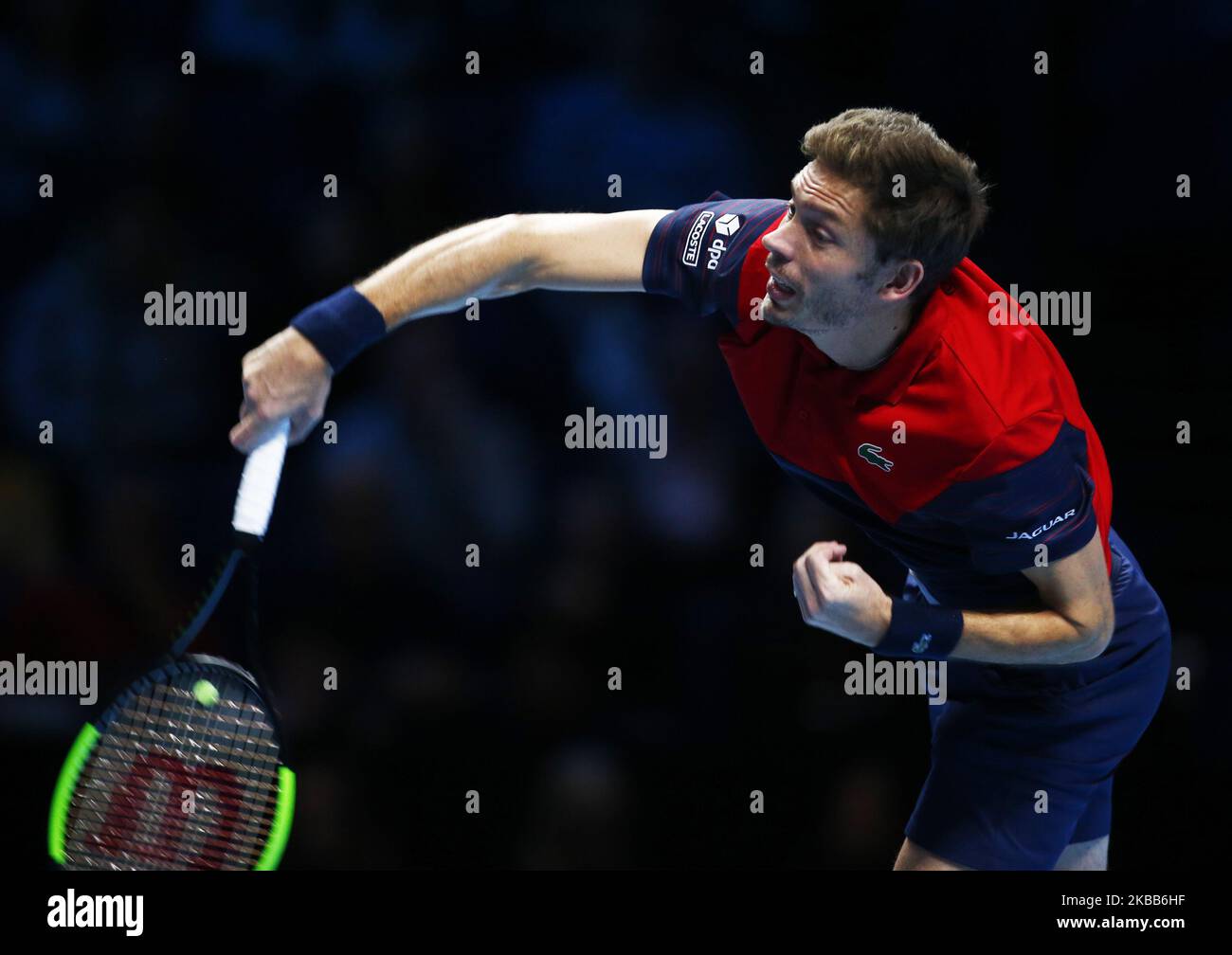 Nicolas Mahut (fra) in azione durante la partita finale del Campionato doppio Pierre-Hughes Herbert e Nicolas Mahut (fra) contro Raven Klaasen (RSA) e Michael Venus (NZL) International Tennis - Nitto ATP World Tour Finals Day 8 - martedì 17th novembre 2019 - O2:00 Arena - Londra (Photo by Action Foto Sport/NurPhoto) Foto Stock