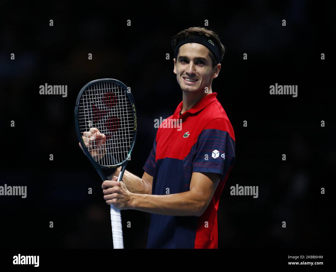 Pierre-Hughes Herbert (fra) festeggia la loro vittoria durante la partita finale del Campionato doppio Pierre-Hughes Herbert e Nicolas Mahut (fra) contro Raven Klaasen (RSA) e Michael Venus (NZL) International Tennis - Nitto ATP World Tour Finals Day 8 - Martedì 17th Novembre 2019 - O2:00 Arena - Londra (Foto di Action Foto Sport/NurPhoto) Foto Stock
