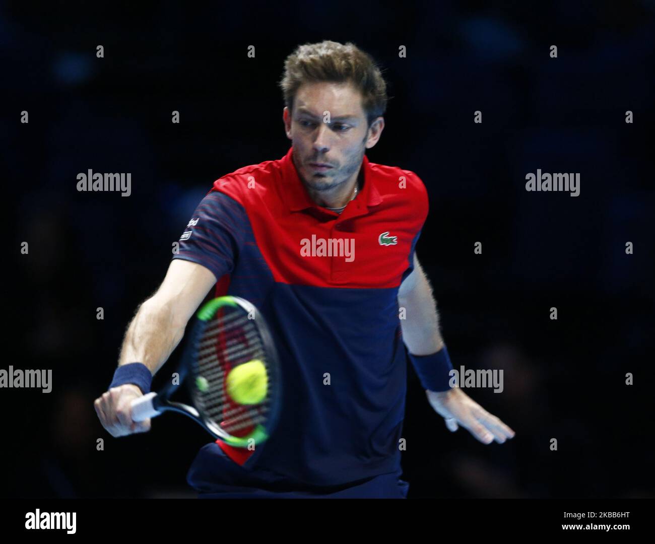 Nicolas Mahut (fra) in azione durante la partita finale del Campionato doppio Pierre-Hughes Herbert e Nicolas Mahut (fra) contro Raven Klaasen (RSA) e Michael Venus (NZL) International Tennis - Nitto ATP World Tour Finals Day 8 - martedì 17th novembre 2019 - O2:00 Arena - Londra (Photo by Action Foto Sport/NurPhoto) Foto Stock