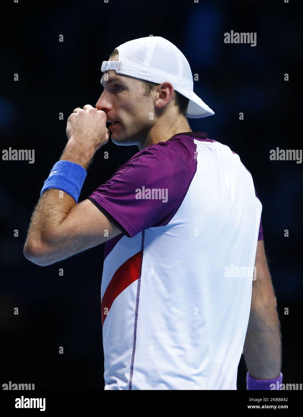 Lukasz Kubot (POL) in azione durante la semifinale del doppio Pierre-Hughes Herbert e Nicolas Mahut (fra) contro Lukasz Kubot (POL) e Marcelo Melo (BRA) International Tennis - Nitto ATP World Tour Finals Day 3 - Martedì 16th Novembre 2019 - O2:00 Arena - Londra (Foto di Action Foto Sport/NurPhoto) Foto Stock