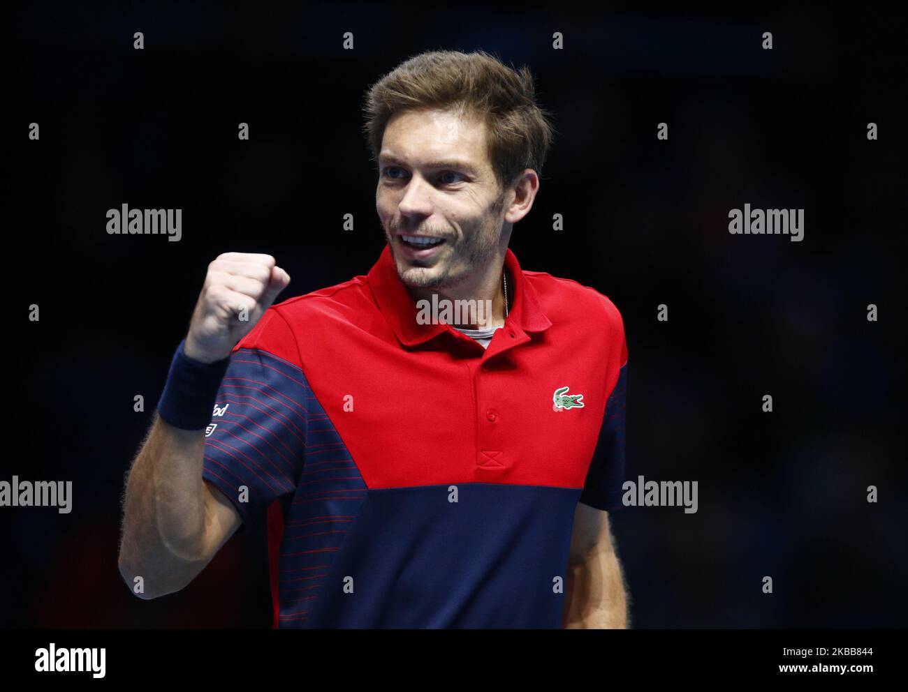 Nicolas Mahut (fra) in azione durante la semifinale Doubles Pierre-Hughes Herbert e Nicolas Mahut (fra) contro Lukasz Kubot (POL) e Marcelo Melo (BRA) International Tennis - Nitto ATP World Tour Finals Day 3 - martedì 16th novembre 2019 - O2:00 Arena - Londra (Photo by Action Foto Sport/NurPhoto) Foto Stock