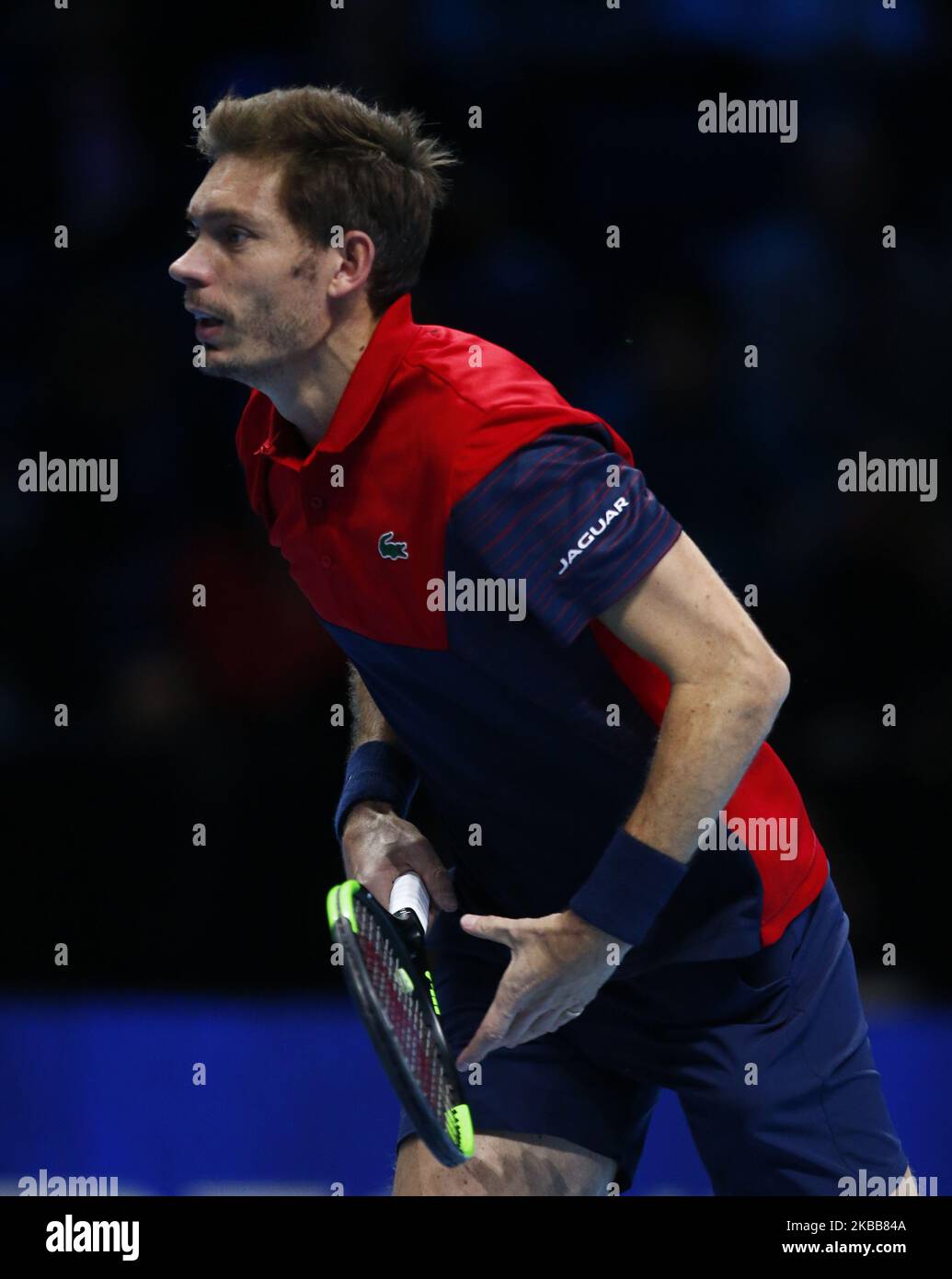 Nicolas Mahut (fra) in azione durante la semifinale Doubles Pierre-Hughes Herbert e Nicolas Mahut (fra) contro Lukasz Kubot (POL) e Marcelo Melo (BRA) International Tennis - Nitto ATP World Tour Finals Day 3 - martedì 16th novembre 2019 - O2:00 Arena - Londra (Photo by Action Foto Sport/NurPhoto) Foto Stock
