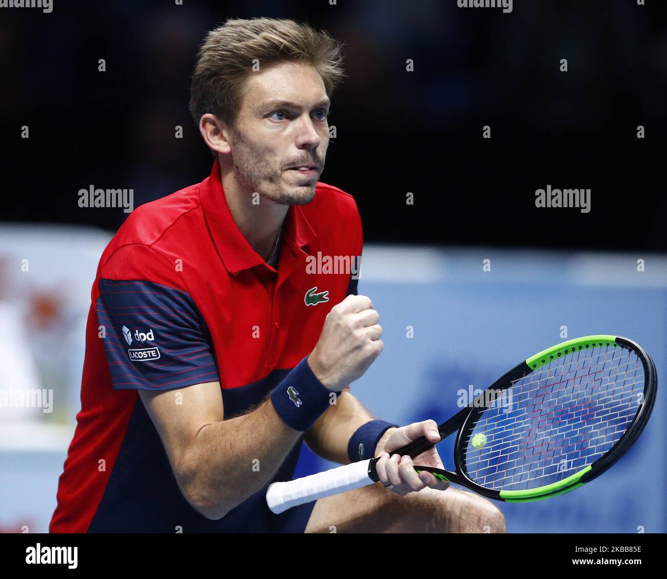 Nicolas Mahut (fra) in azione durante la semifinale Doubles Pierre-Hughes Herbert e Nicolas Mahut (fra) contro Lukasz Kubot (POL) e Marcelo Melo (BRA) International Tennis - Nitto ATP World Tour Finals Day 3 - martedì 16th novembre 2019 - O2:00 Arena - Londra (Photo by Action Foto Sport/NurPhoto) Foto Stock