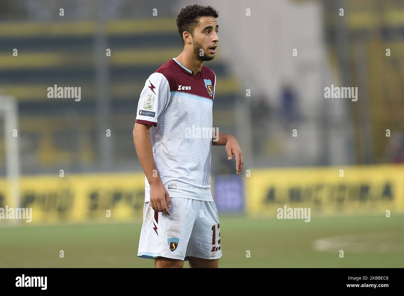 Sofian Kiyine di US Salernitana durante la partita di Serie B tra Juve Stabia e Salernitana allo Stadio Romeo menti Castellammare di Stabia Italia il 23 novembre 2019. (Foto di Franco Romano/NurPhoto) Foto Stock