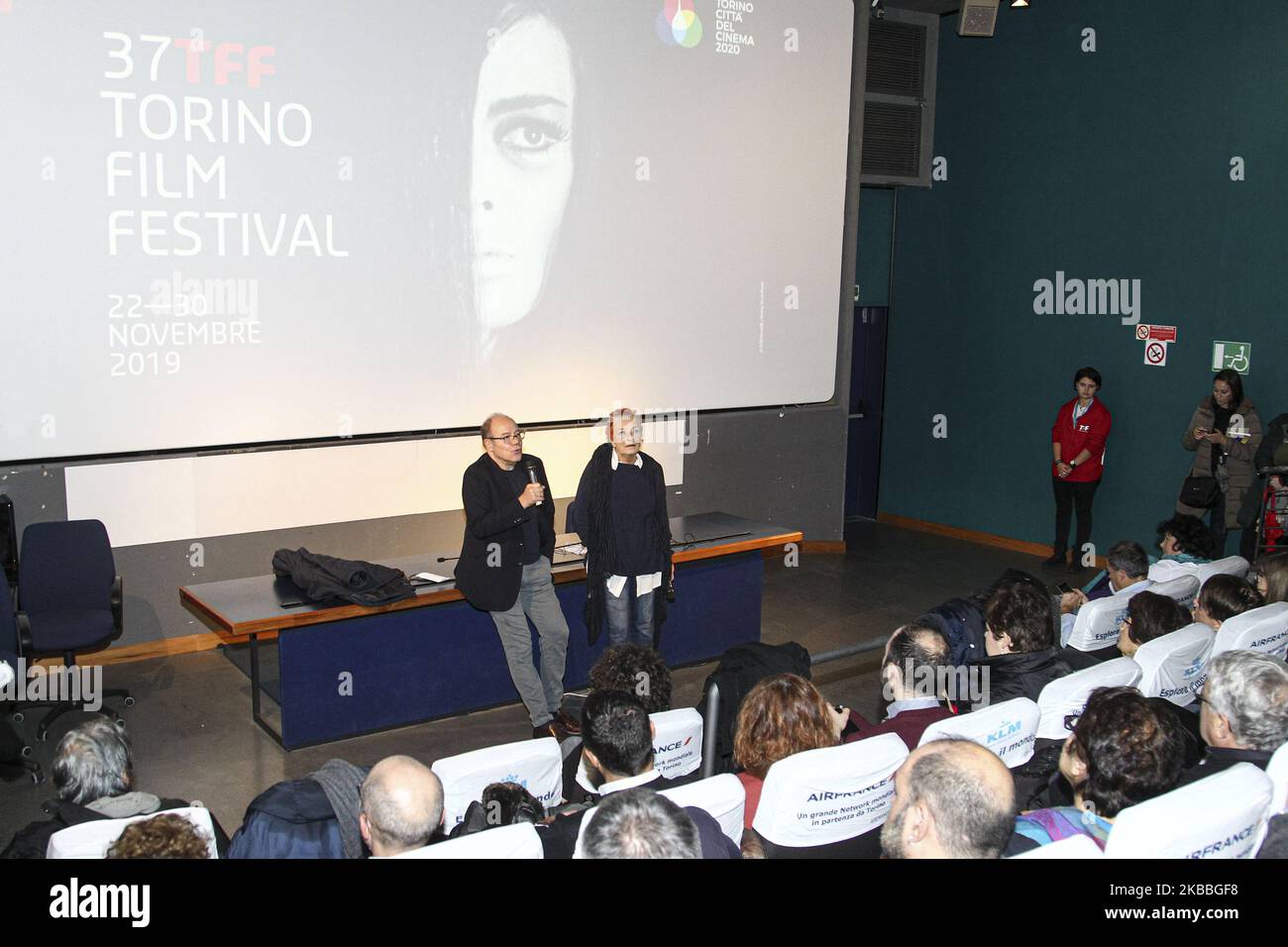 L'attore italiano Carlo Verdone, direttore ospite del Torino Film Festival 37th, durante la presentazione del film 'essere là' di Hal Ashby al Cinema massimo il 24 novembre 2019 a Torino. (Foto di Massimiliano Ferraro/NurPhoto) Foto Stock