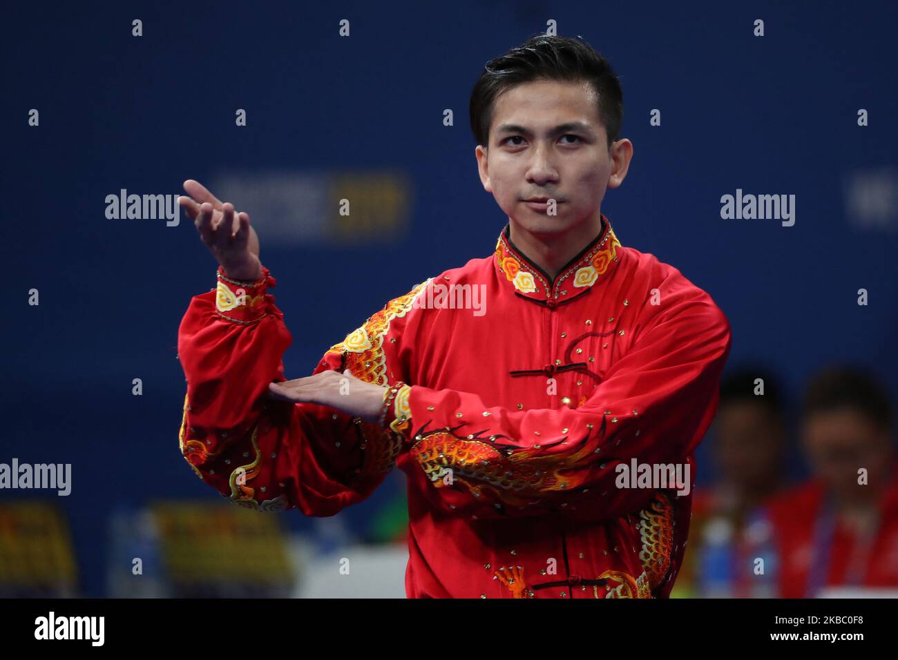 Loh Choon How of Malaysia esegue la sua routine durante l'evento Men's Taijiquan per Wushu ai Giochi DEL MARE del 30th che si sono tenuti a Manila il 1 dicembre 2019. Loh Choon come ha insaccato la medaglia d'oro. (Foto di George Calvelo/NurPhoto) Foto Stock