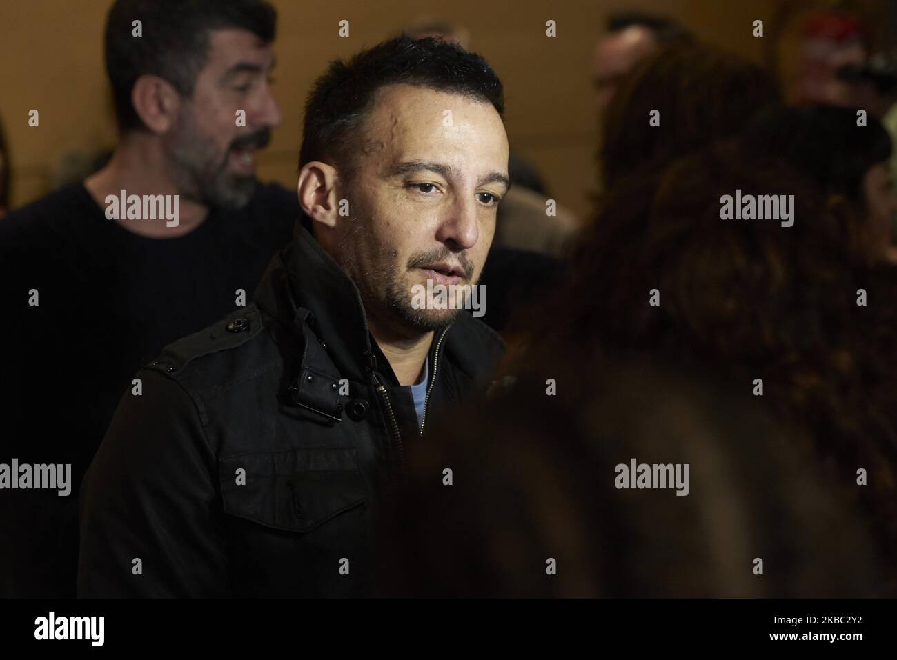 Alejandro Amenabar partecipa alla 2020 Goya candidates Lecture all'Accademia del Cinema di Madrid, Spagna, il 2 dicembre 2019 (Photo by Carlos Dafonte/NurPhoto) Foto Stock
