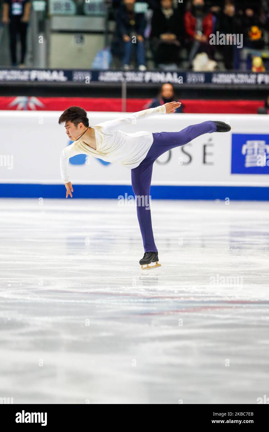 Boyang JIN (CHN) in azione durante il SENIOR MEN – breve programma della finale del Gran Premio di Pattinaggio della figura ISU a Palavela il 5 dicembre 2019 a Torino (Foto di Mauro Ujetto/NurPhoto) Foto Stock