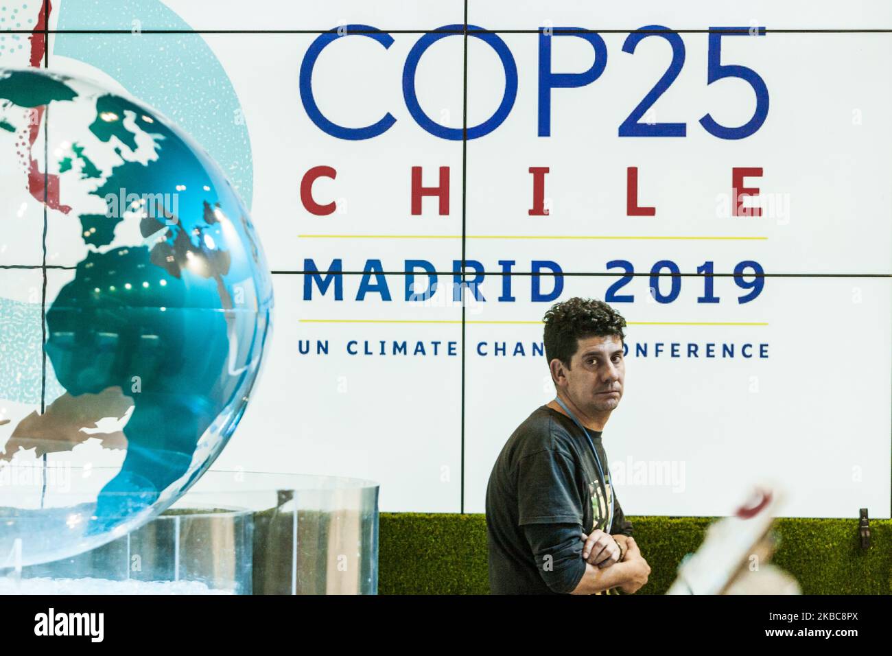 Banner del Vertice sui cambiamenti climatici COP25 a Madrid, Spagna, il 6 dicembre 2019 (Foto di Celestino Arce/NurPhoto) Foto Stock