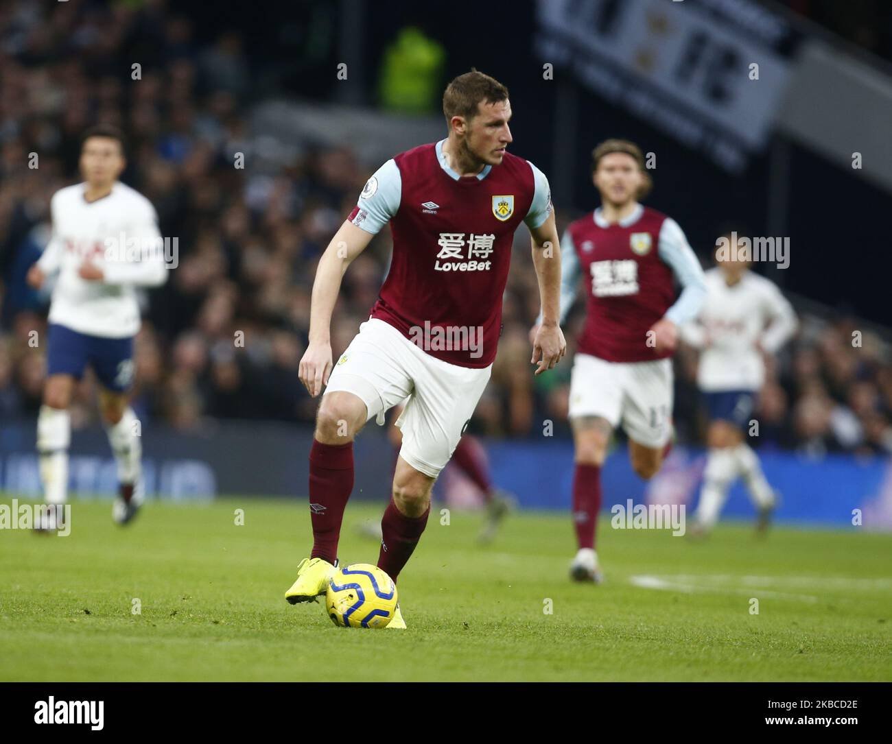 Chris Wood di Burnley durante la Premier League inglese tra Tottenham Hotspur e Burnley al Tottenham Hotspur Stadium , Londra, Inghilterra il 07 dicembre 2019 (Photo by Action Foto Sport/NurPhoto) Foto Stock