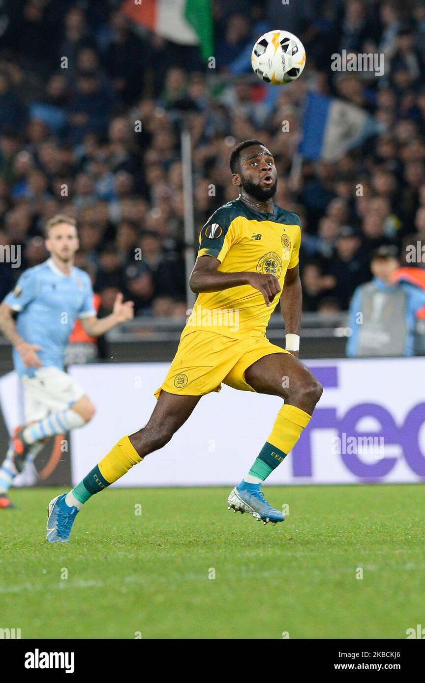 Odsonne Edouard durante la partita di calcio della Lega europea SS Lazio vs Celtic FC allo Stadio Olimpico di Roma, il 07 novembre 2019. (Foto di Silvia Lore/NurPhoto) Foto Stock