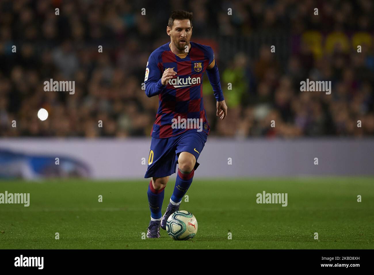 Lionel messi di BarcelonaMerveil Ndockytthe Liga partita tra FC Barcellona e Real Madrid CF a Camp Nou il 26 ottobre 2019 a Barcellona, Spagna. (Foto di Jose Breton/Pics Action/NurPhoto) Foto Stock