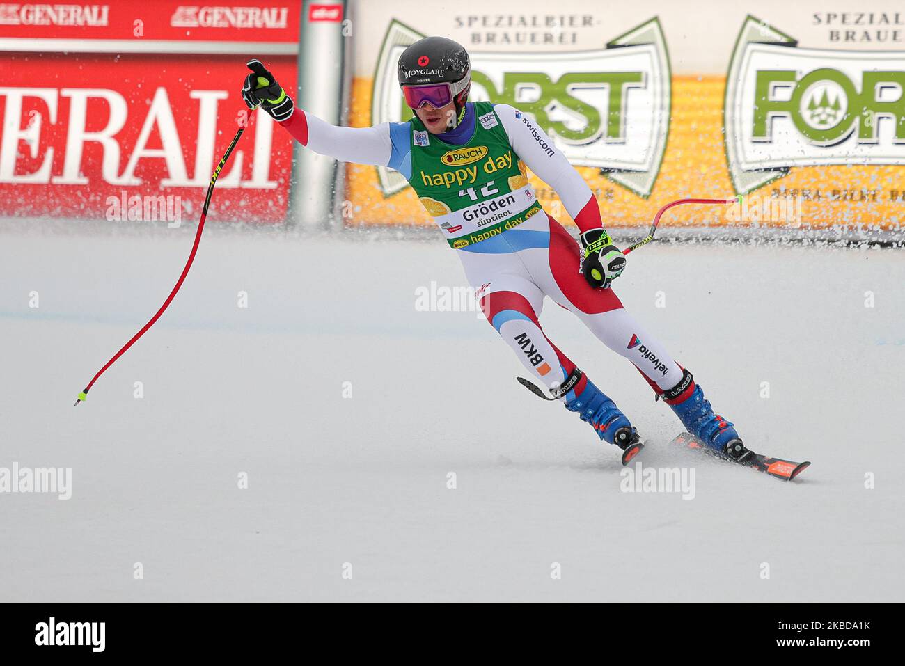 Caviezel Gino in Svizzera durante la Coppa del mondo di sci alpino Super G di Audi FIS il 20 dicembre 2019 in Val Gardena. (Foto di Emmanuele Ciancaglini/NurPhoto) Foto Stock