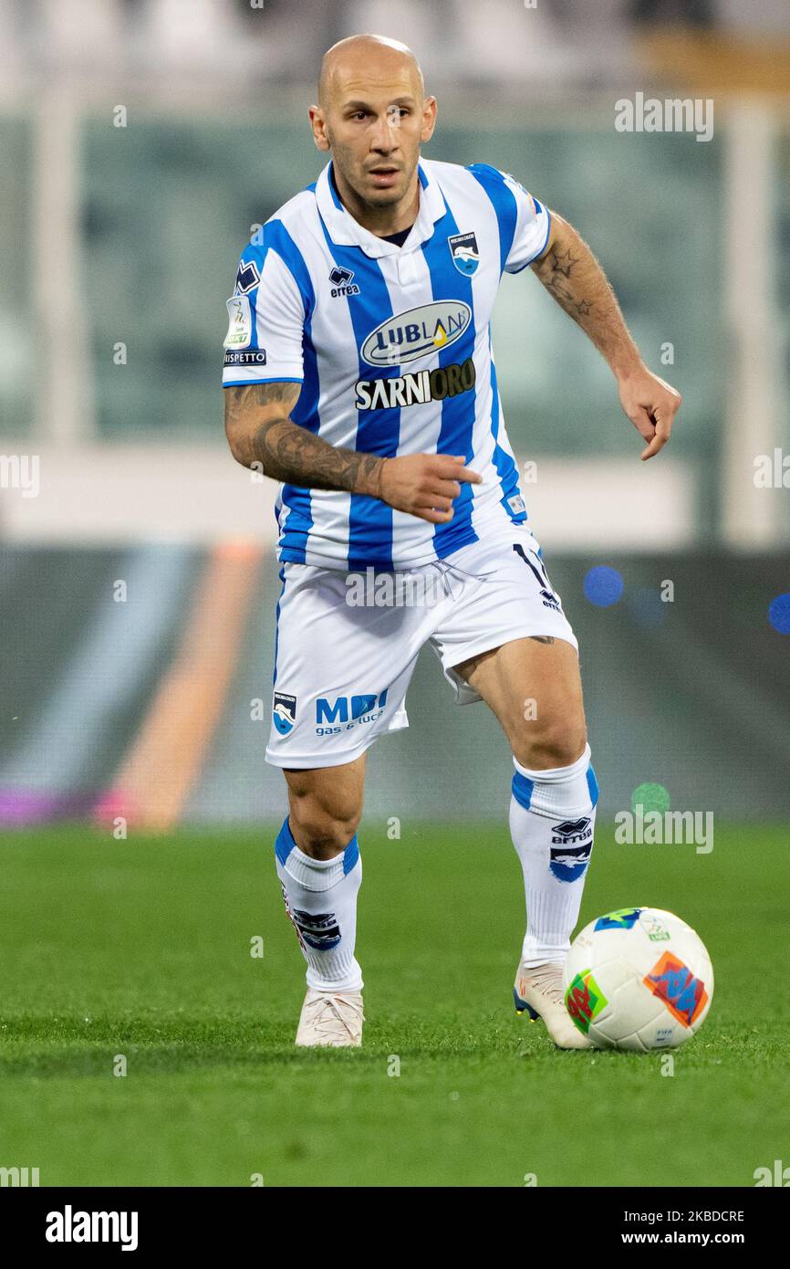 Cristian Galano di Pescara Calcio 1936 durante la partita italiana della Serie B 2019/2020 tra Pescara Calcio 1936 e Trapani Calcio 1905 allo Stadio Adriatico Giovanni Cornacchia il 22 dicembre 2019 a Pescara, Italia. (Foto di Danilo di Giovanni/NurPhoto) Foto Stock