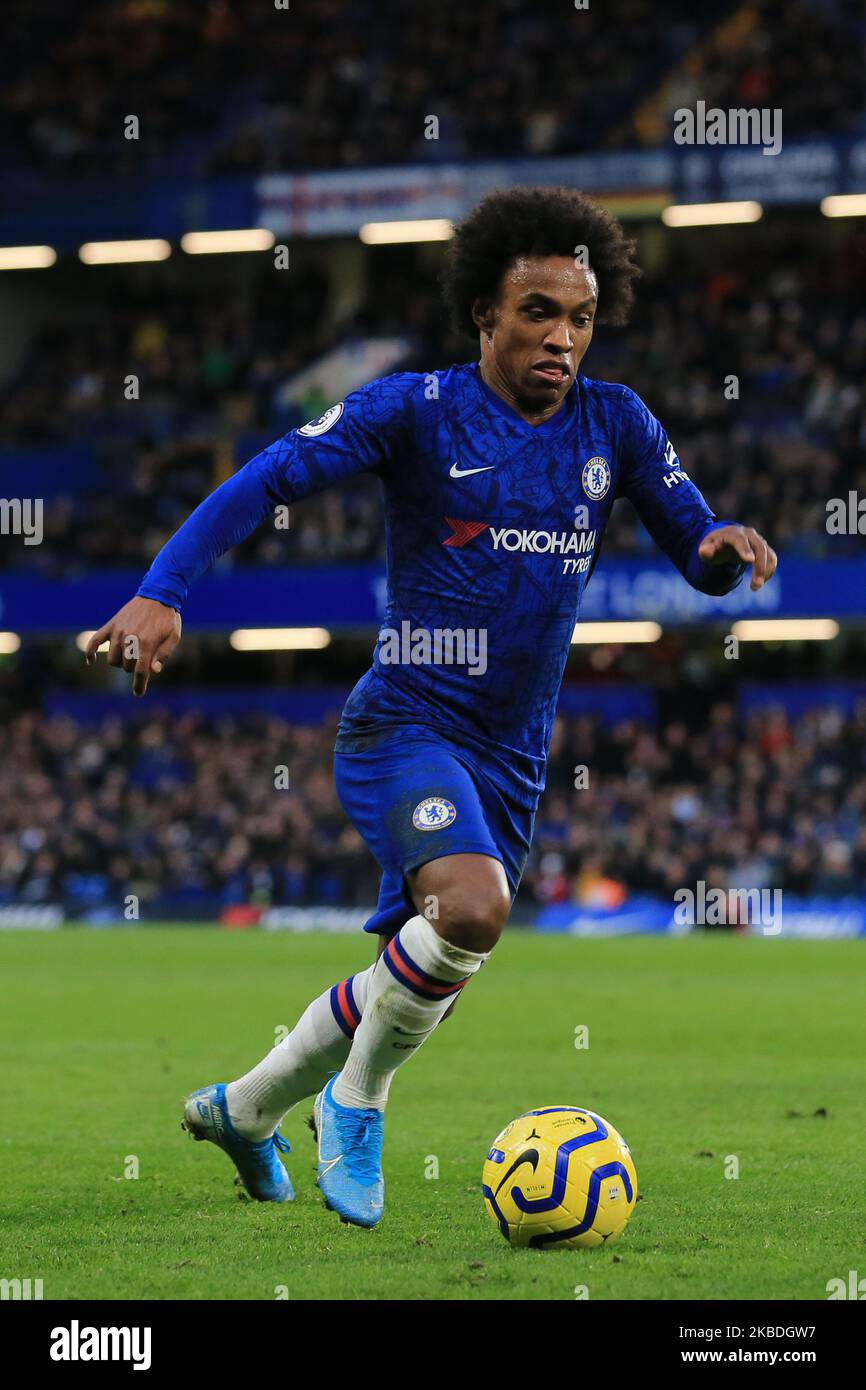 Chelseas Willian durante la partita della Premier League tra Chelsea e Southampton a Stamford Bridge, Londra, giovedì 26th dicembre 2019. (Foto di Leila Coker/MI News/NurPhoto) Foto Stock