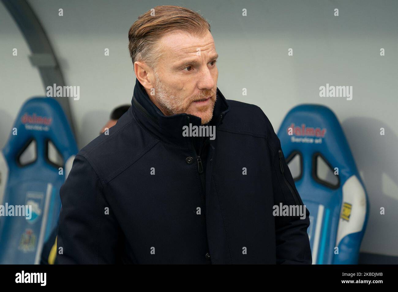 Michele Marcolini Capo allenatore di A.C. Chievo Verona 1929 durante la partita italiana della Serie B 2019/2020 tra Pescara Calcio 1936 e A.C. Chievo Verona 1929 allo Stadio Adriatico Giovanni Cornacchia il 29 dicembre 2019 a Pescara. (Foto di Danilo di Giovanni/NurPhoto) Foto Stock