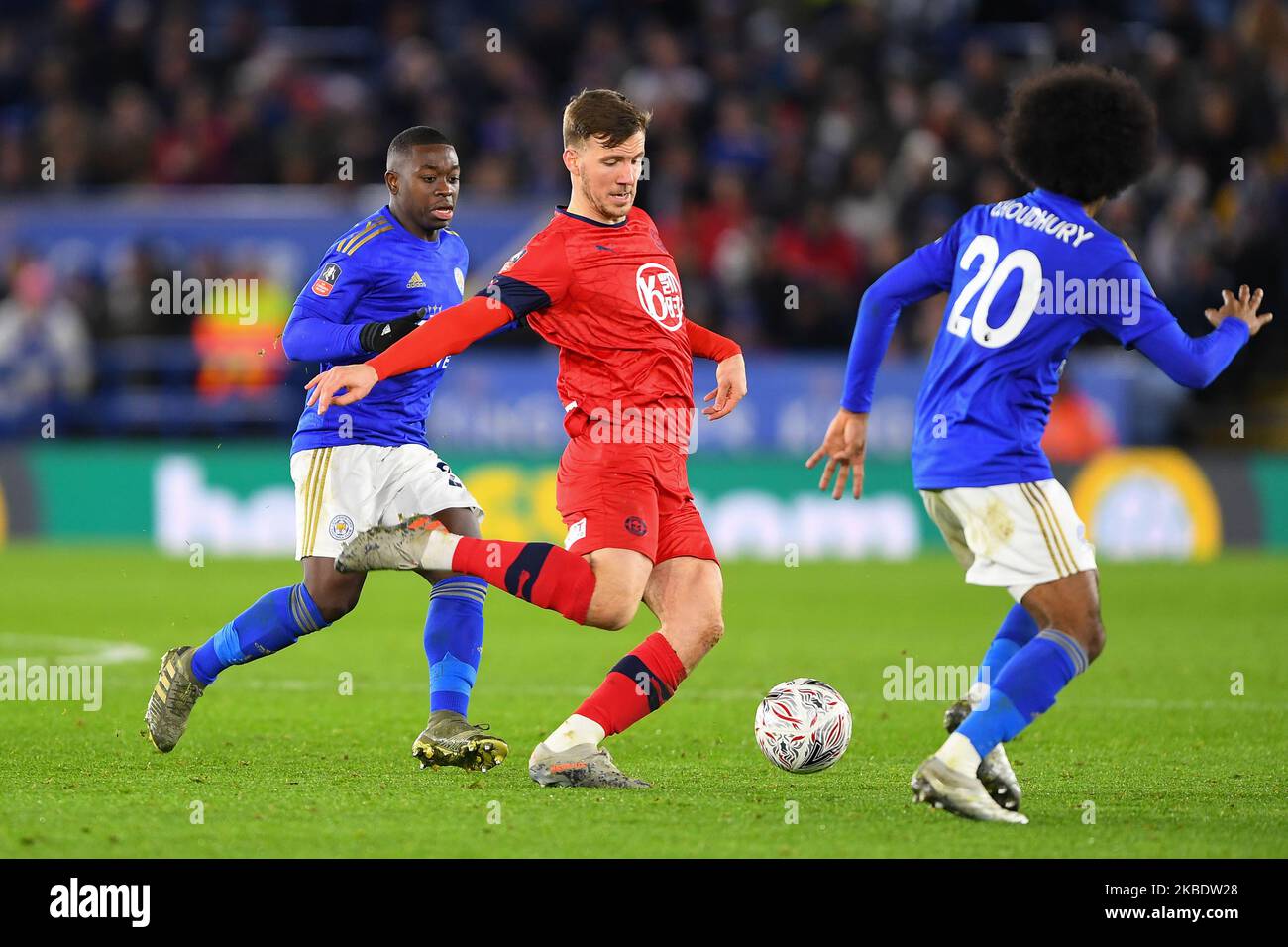 Lee Evans (8) di Wigan Athletic durante la partita della fa Cup Third Round tra Leicester City e Wigan Athletic al King Power Stadium di Leicester sabato 4th gennaio 2020. (Foto di Jon Hobley/MI News/NurPhoto) Foto Stock