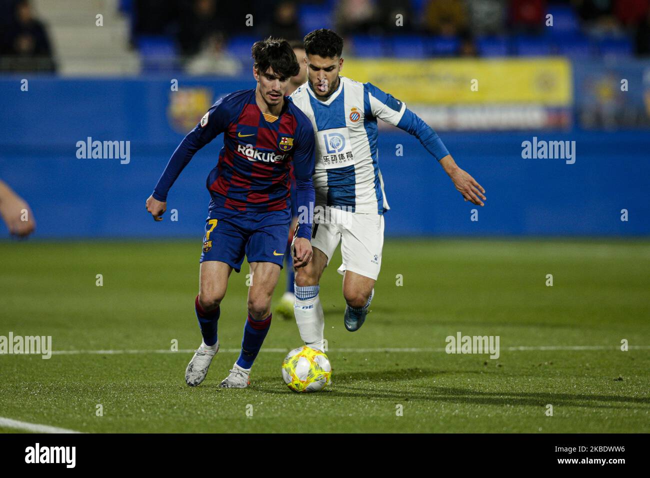 07 Alex Collado del FC Barcelona B durante la partita della Liga tra il FC Barcelona B e il RCD Espanyol B allo stadio Johan Cruyff il 04 gennaio 2020 a Barcellona, Spagna. (Foto di Xavier Bonilla/NurPhoto) Foto Stock