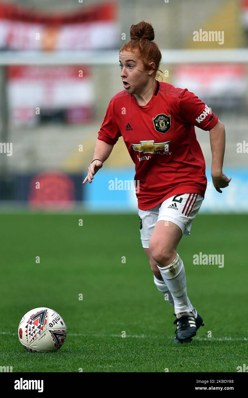 Martha Harris of Manchester United Women durante la partita di Super League delle donne fa di Barclays tra il Manchester United e Bristol City al Leigh Sport Stadium, Leigh, domenica 5th gennaio 2020. (Foto di Eddit Garvey/MI News/NurPhoto) Foto Stock