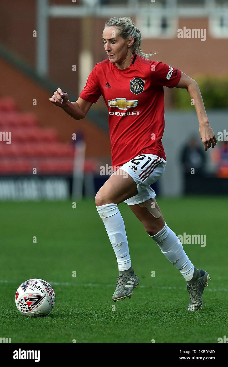 Millie Turner of Manchester United Women durante il Barclays fa Women's Super League match tra Manchester United e Bristol City al Leigh Sport Stadium di Leigh domenica 5th gennaio 2020. (Foto di Eddit Garvey/MI News/NurPhoto) Foto Stock