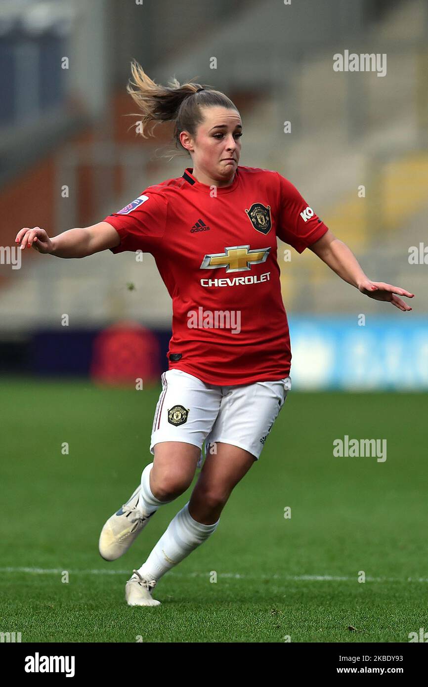 Ella Toone of Manchester United Women durante la partita di Super League delle donne fa di Barclays tra il Manchester United e Bristol City al Leigh Sport Stadium, Leigh, domenica 5th gennaio 2020. (Foto di Eddit Garvey/MI News/NurPhoto) Foto Stock