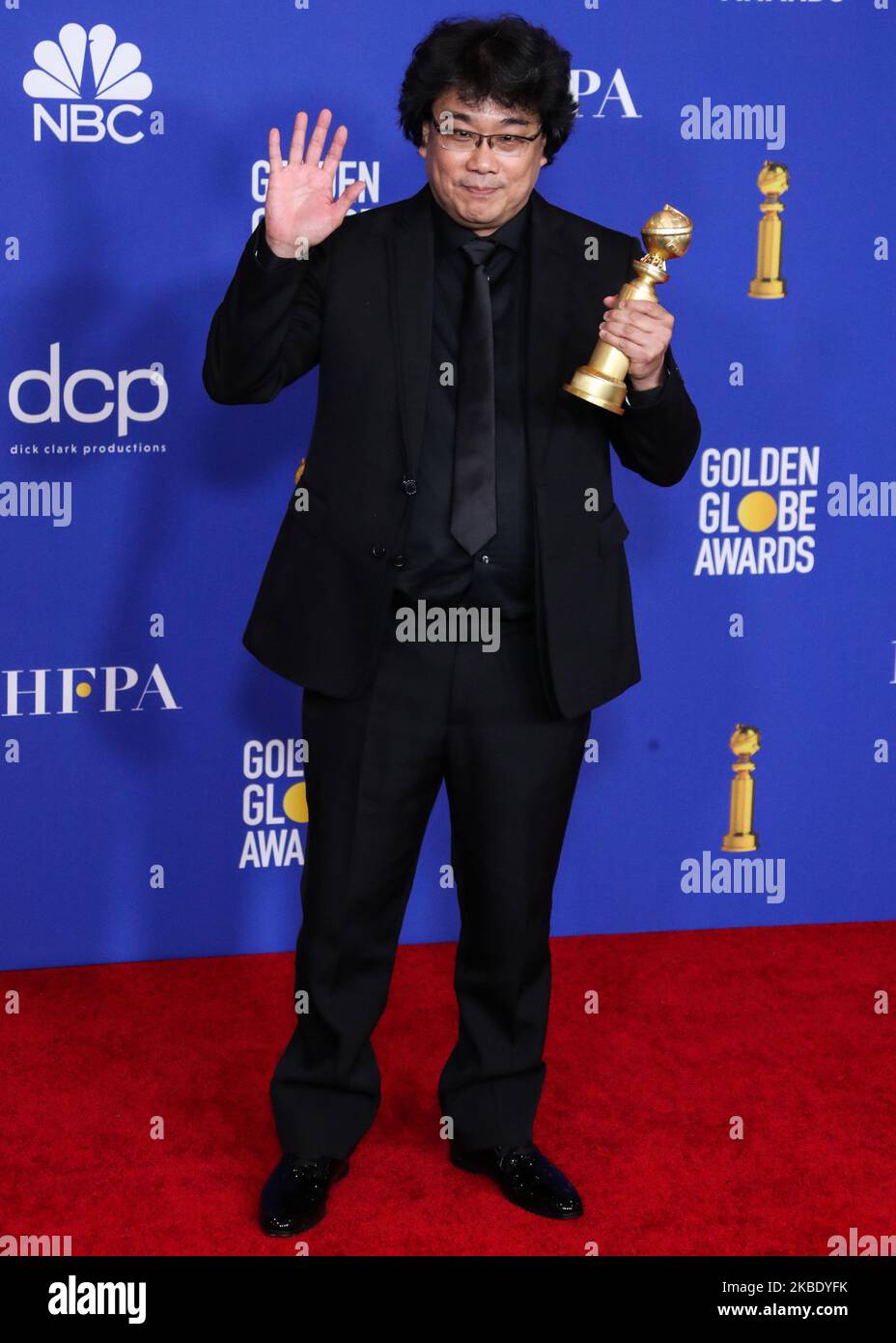BEVERLY HILLS, LOS ANGELES, CALIFORNIA, Stati Uniti d'America - GENNAIO 05: Bong Joon-ho si presenta nella sala stampa ai 77th Annual Golden Globe Awards che si tengono presso il Beverly Hilton Hotel il 5 Gennaio 2020 a Beverly Hills, Los Angeles, California, Stati Uniti. (Foto di Xavier Collin/Image Press Agency/NurPhoto) Foto Stock