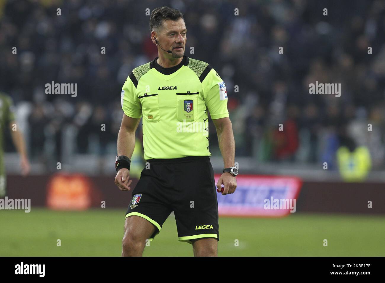 L'arbitro Piero Giacomelli durante la Serie Una partita di calcio tra Juventus FC e Cagliari Calcio allo Stadio Allianz il 06 gennaio 2020 a Torino. (Foto di Massimiliano Ferraro/NurPhoto) Foto Stock