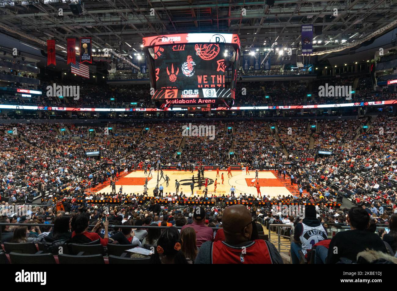 Vista generale della Scotiabank Arena durante il gioco di stagione regolare NBA dei Toronto Raptors vs Brooklyn Nets alla Scotiabank Arena il 14 dicembre 2019 a Toronto, Canada (Foto di Anatoliy Cherkasov/NurPhoto) Foto Stock