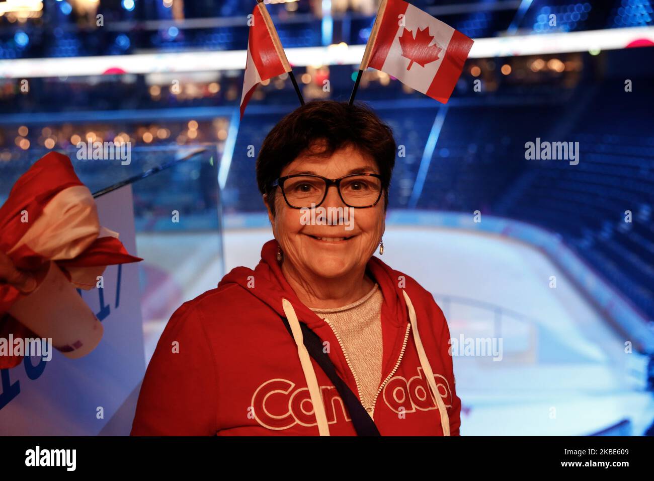 Spactators prima di una cerimonia di apertura dei Giochi Olimpici invernali dei giovani, Losanna 2020 nell'Arena Vaudoise di Losanna, Svizzera, il 9 gennaio 2020. (Foto di Dominika Zarzycka/NurPhoto) Foto Stock