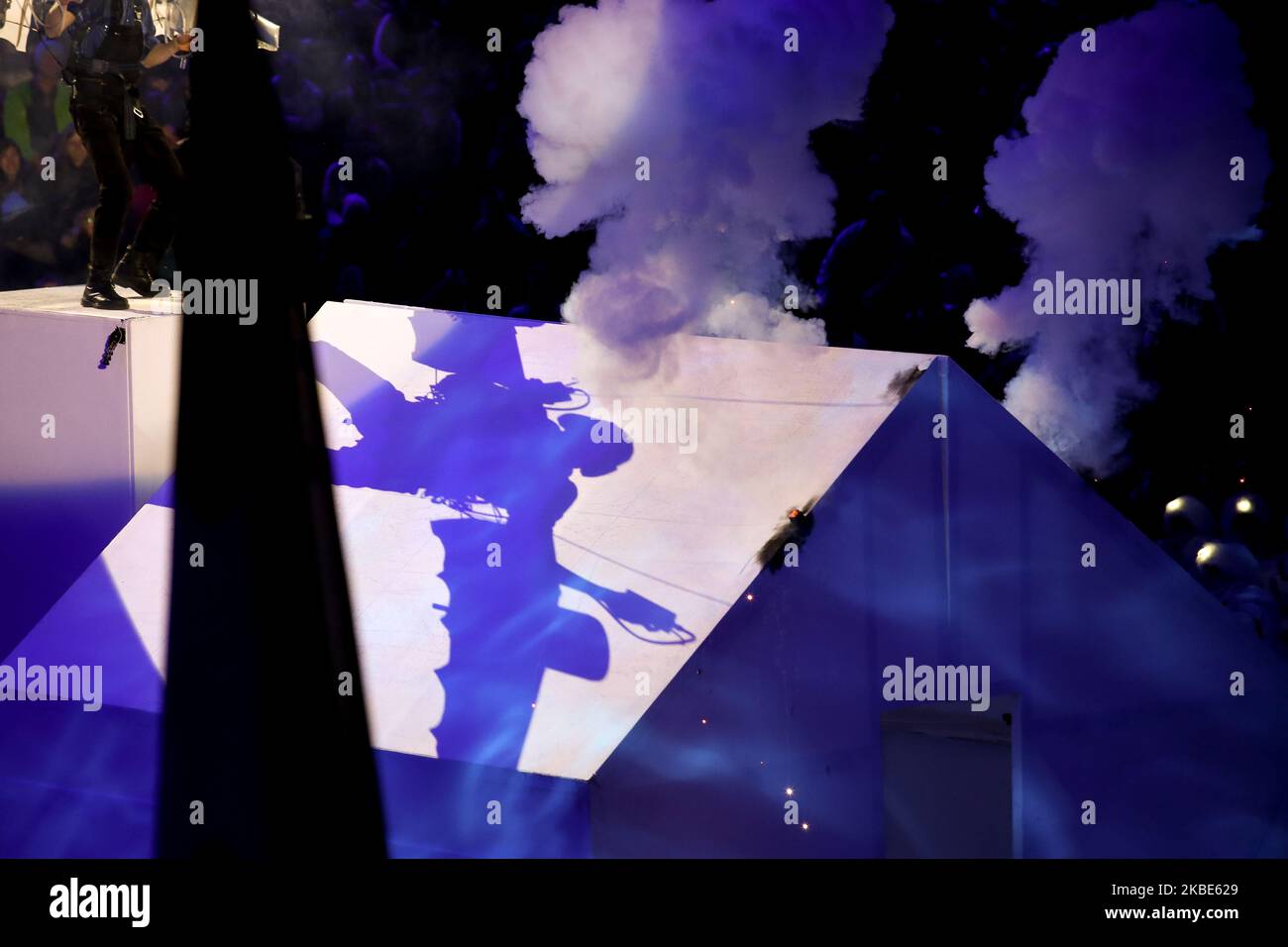 L'artista si esibirà durante la cerimonia di apertura dei Giochi Olimpici invernali dei giovani di Losanna 2020 nell'Arena Vaudoise di Losanna, Svizzera, il 9 gennaio 2020 (Foto di Dominika Zarzycka/NurPhoto) Foto Stock