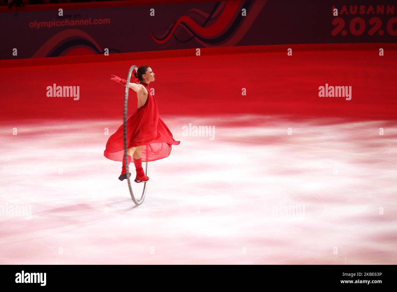 L'artista si esibirà durante la cerimonia di apertura dei Giochi Olimpici invernali dei giovani di Losanna 2020 nell'Arena Vaudoise di Losanna, Svizzera, il 9 gennaio 2020 (Foto di Dominika Zarzycka/NurPhoto) Foto Stock