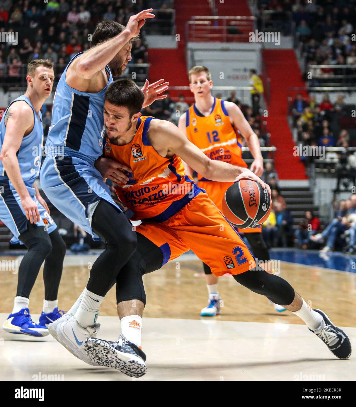 Vanja Marinkovic di Valencia Basket in azione durante la partita della  Stagione regolare 20 della Turkish Airlines Eurolega del 2019/2020 tra Zenit  St Petersburg e Valencia Basket alla Sibur Arena il 17