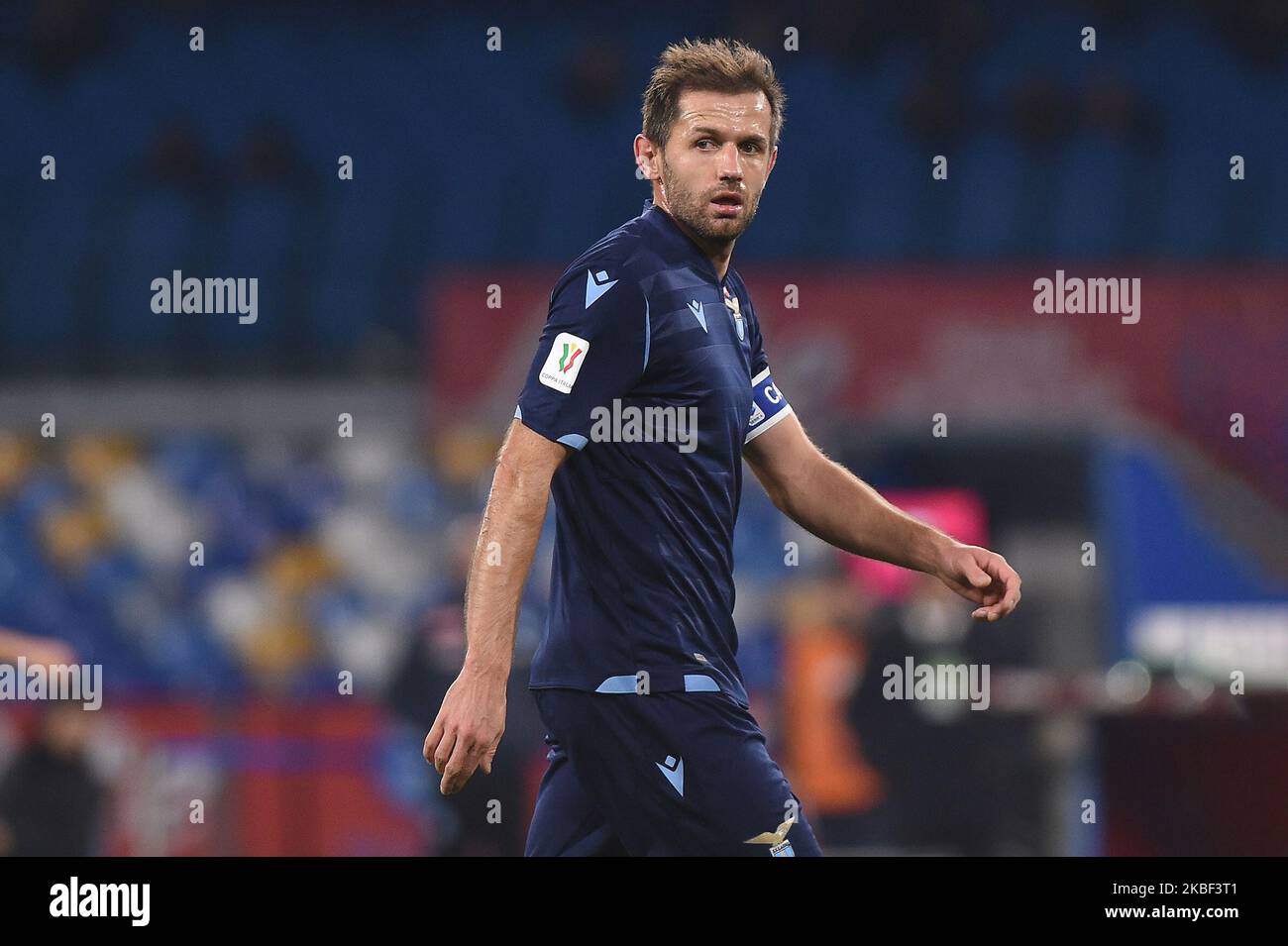 Senad Lulic della SS Lazio durante la partita della Coppa Italia tra SSC Napoli e SS Lazio allo Stadio San Paolo Napoli il 21 gennaio 2020. (Foto di Franco Romano/NurPhoto) Foto Stock