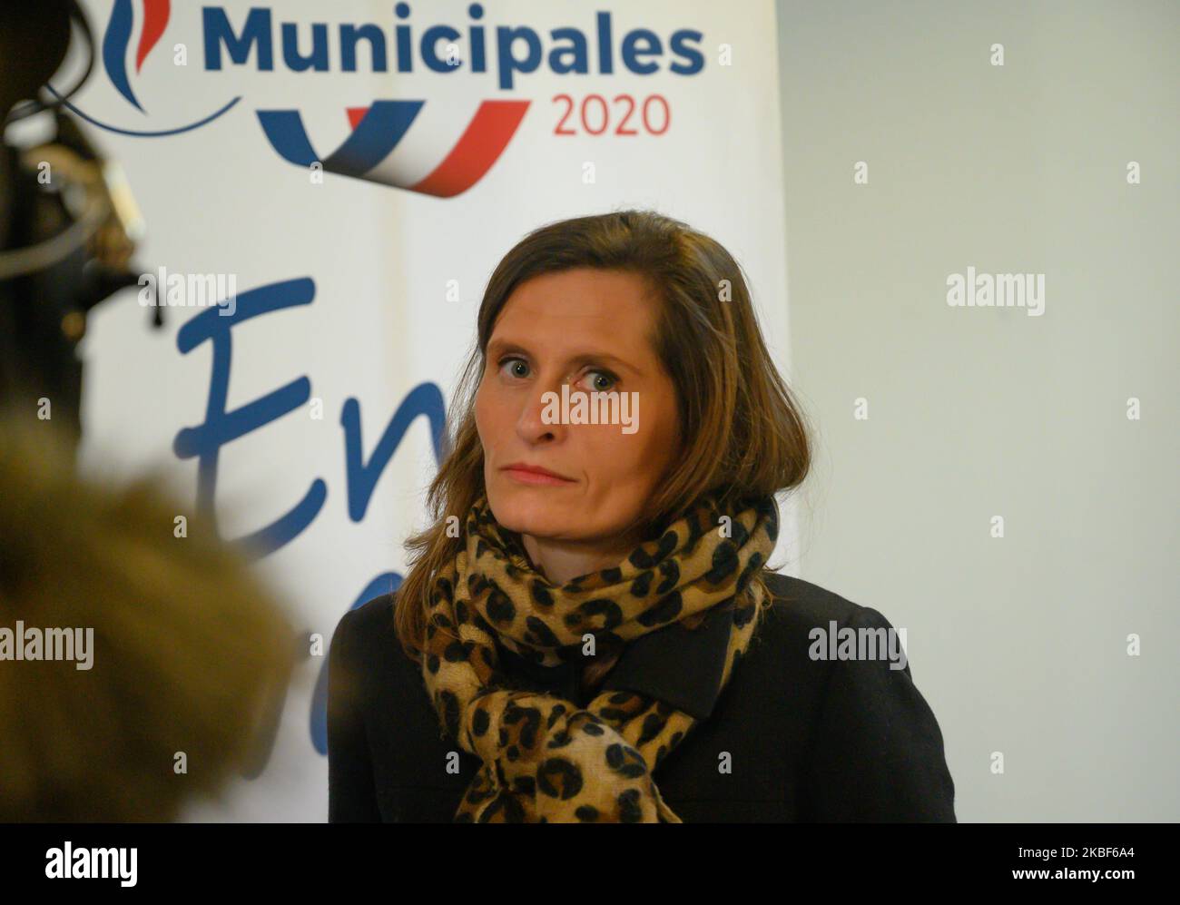 Eleonore Revel, Rassemblement National (RN) candidato per l'elezione municipale del 2020 marzo a Nantes, Francia, il 23 gennaio 2020. (Foto di Estelle Ruiz/NurPhoto) Foto Stock